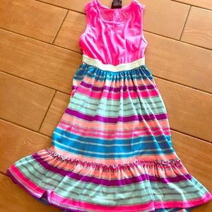 Girl’s Bright Rainbow Stripes 🌈 Dress size 6X